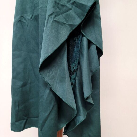 Lady Temperament Lace Stitched Ruffle High Waist Dress Size Medium - Picture 3 of 8